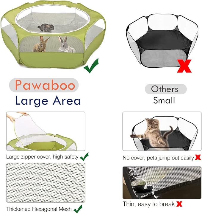 Portable Small Animal Playpen – Foldable Mesh Pet Enclosure for Chicks, Rabbits & Small Pets
