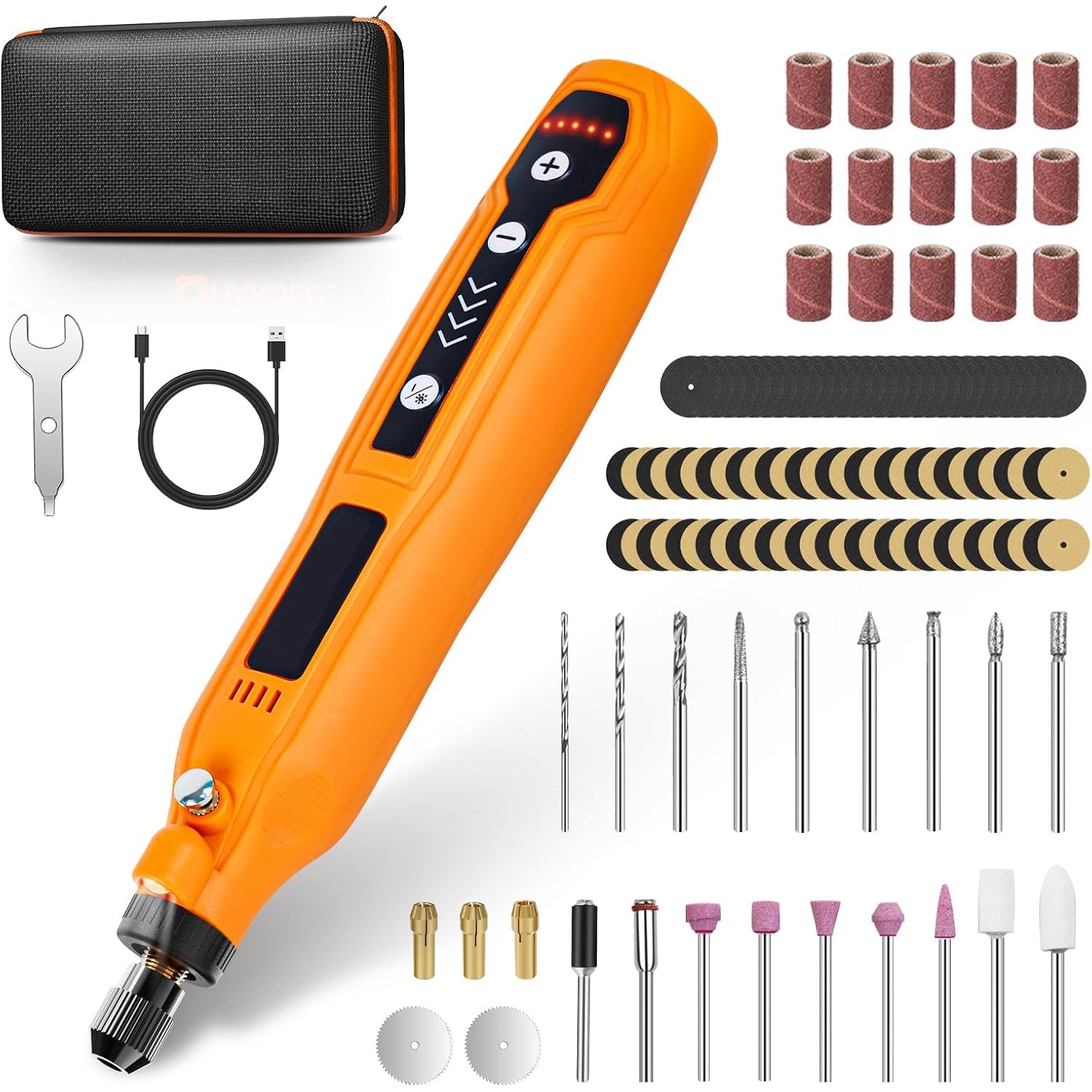 Mini Cordless Rotary Tool – 5-Speed USB Rechargeable Kit with 69 Pieces, Multi-Function 3.7V Electric Rotary Tool for Sanding, Polishing, Drilling, Etching, Engraving, DIY Crafts