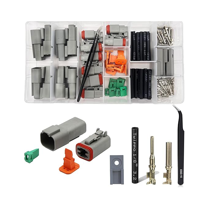 2-wire waterproof automotive electrical connector