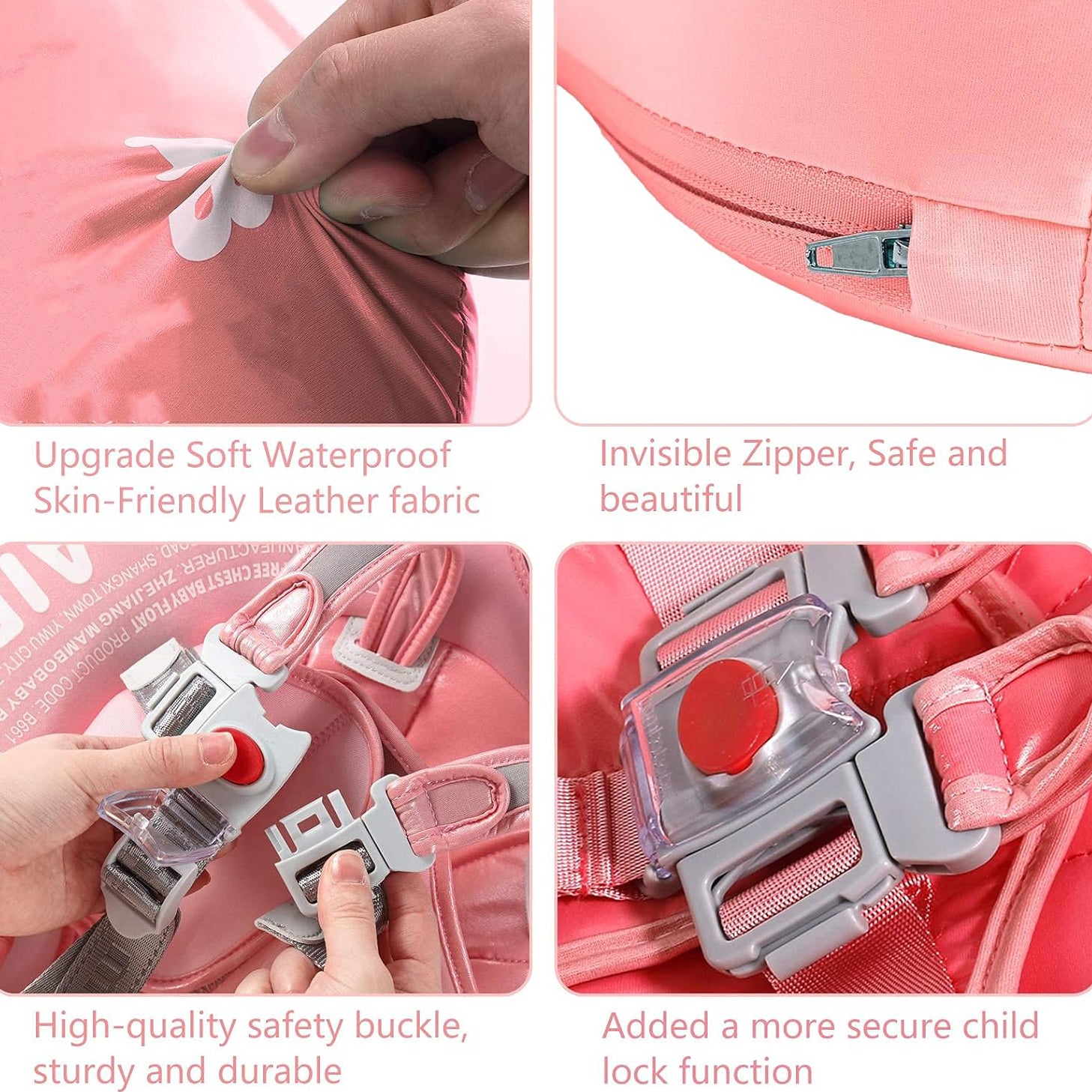 Baby Swim Ring with Tail & Canopy – Non-Inflatable Swim Trainer