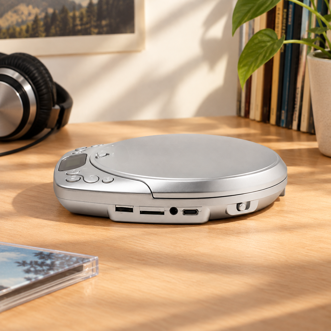 Portable CD Player – Anti-Skip, 48-Hour Battery