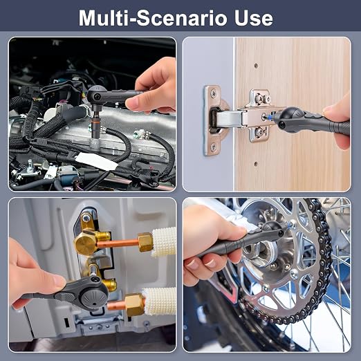 38-in-1 Magnetic Ratchet Screwdriver Set – 180° Adjustable Head with Portable Storage Case