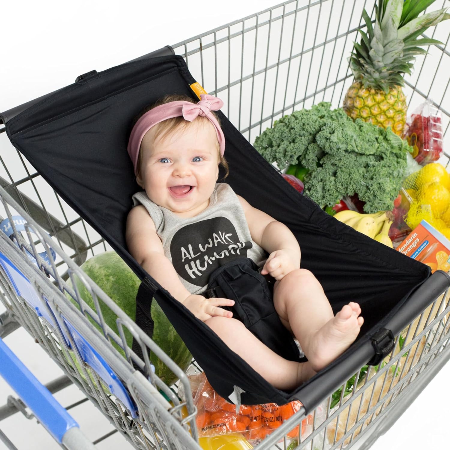 Baby Shopping Cart Hammock - Baby Seat for Shopping Carts, Securely Holds Car Seats, Fits Most 4-Wheeled Carts (20-24 Inches Wide)