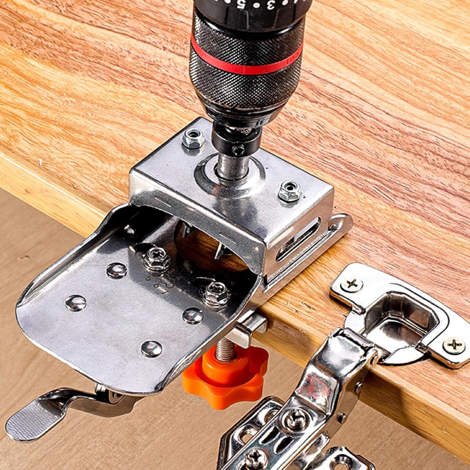 35mm Hinge Boring Hole Opener – Stainless Steel Drilling Guide Locator