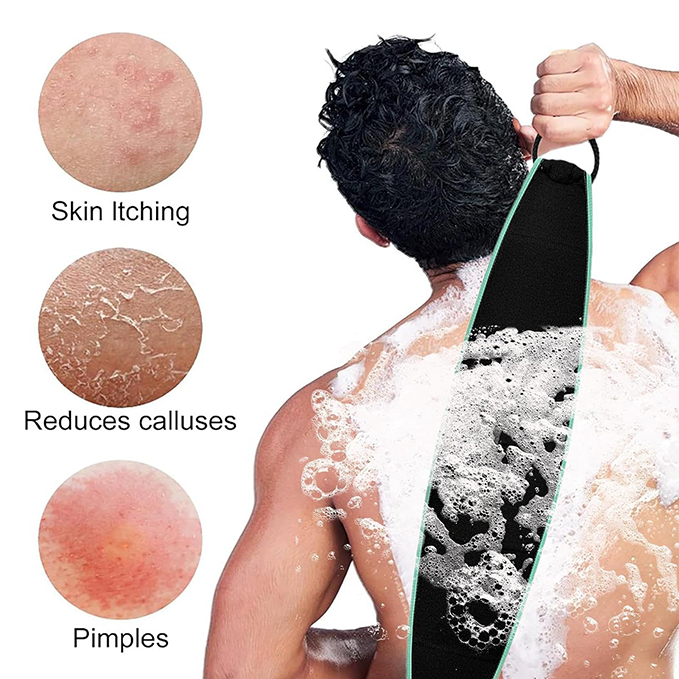 Deep exfoliating back scrub brush length