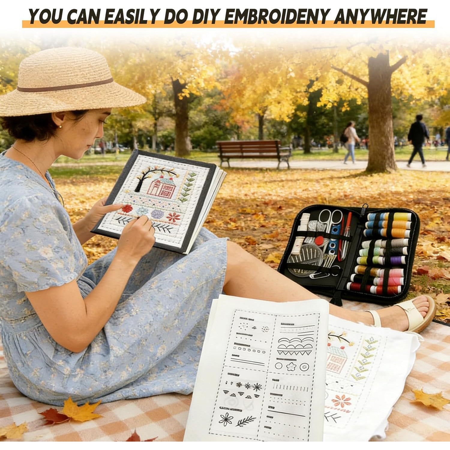 New Embroidery Stitching Book Set – DIY Handicraft Embroidery Kit with Learning Guide