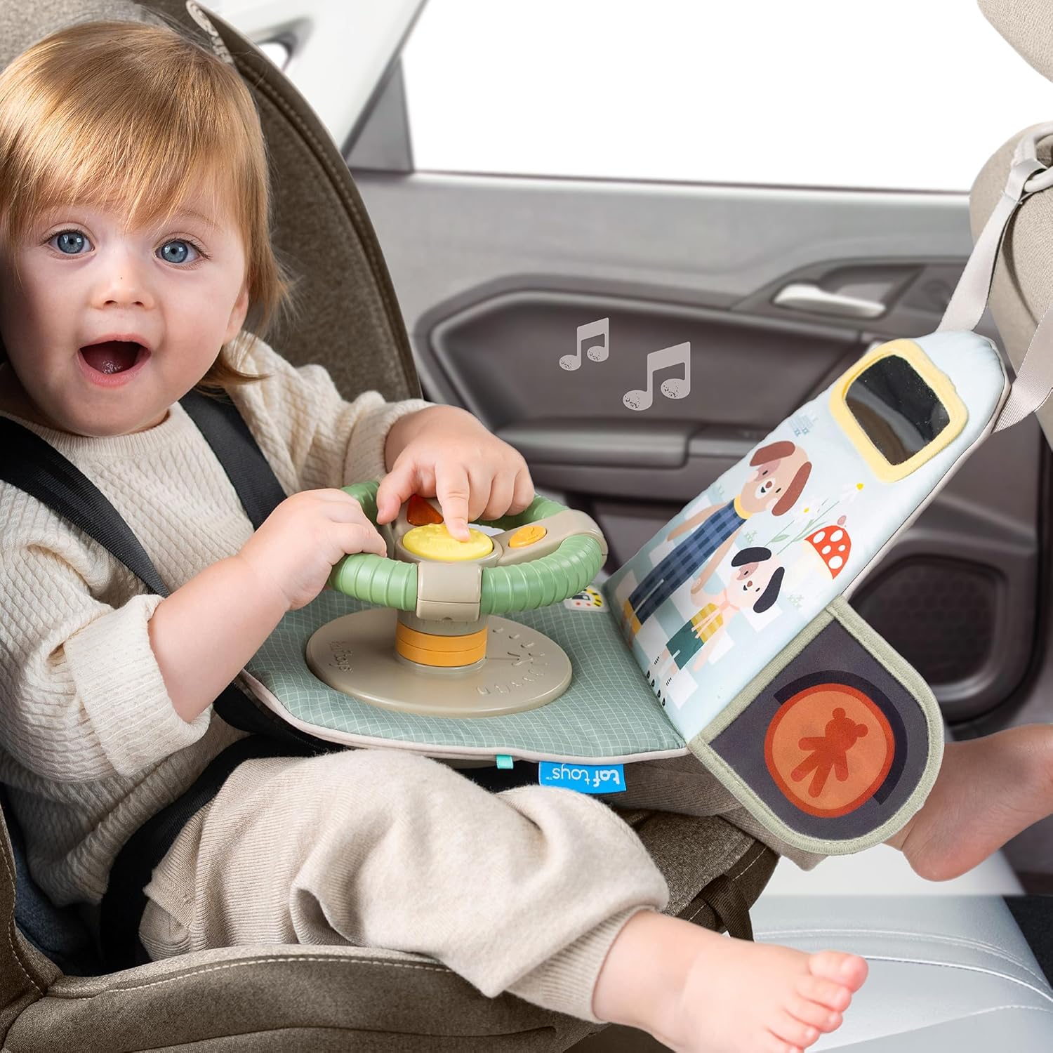 Baby Car Seat Entertainment Toy – Interactive Travel Activity Center with Mirror & Sensory Toys