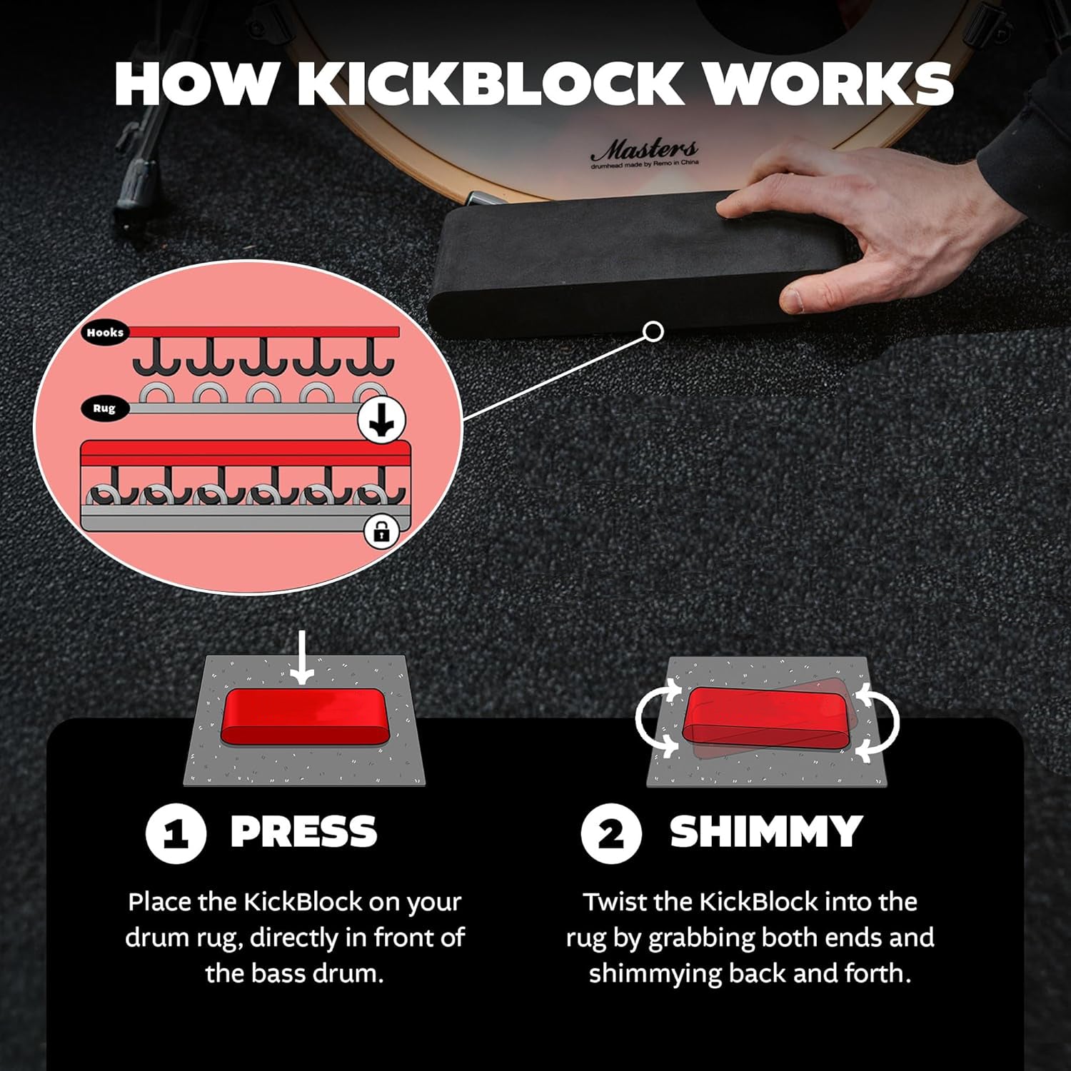 Bass Drum Fixer – The Best Anti-Slip, Anti-Move Drum Stopper Worldwide