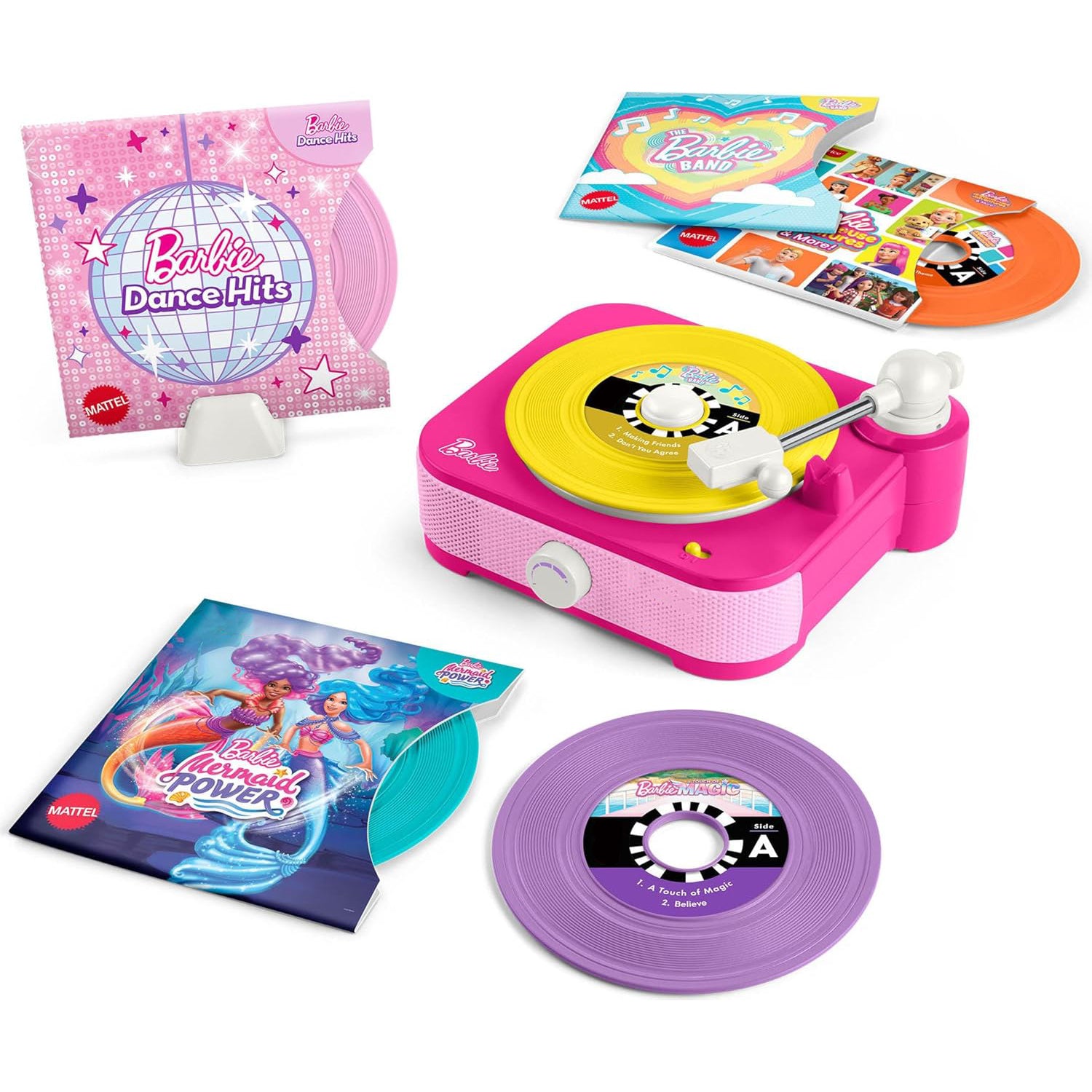 Deluxe Rock Record Player Music Toy – with 6 Albums for Preschoolers