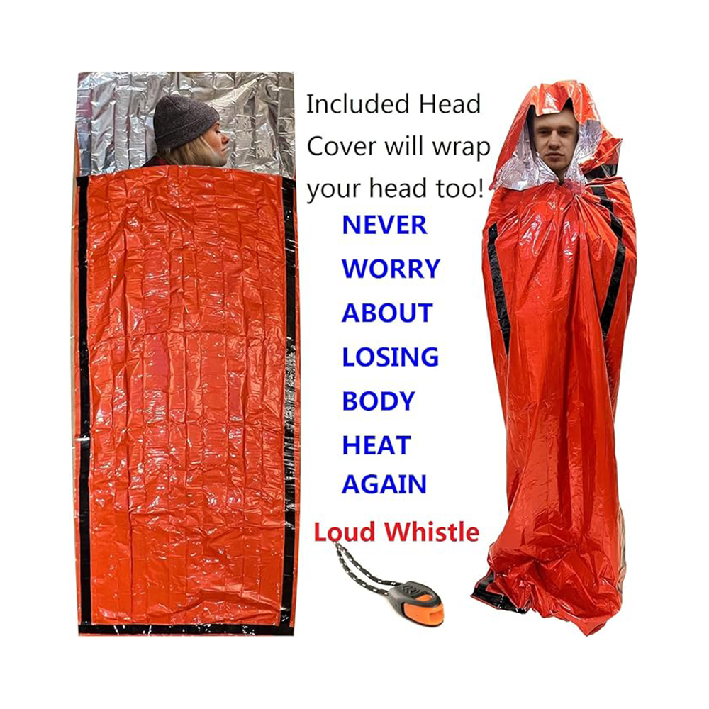 Emergency sleeping bags, 4-pack, polyester film