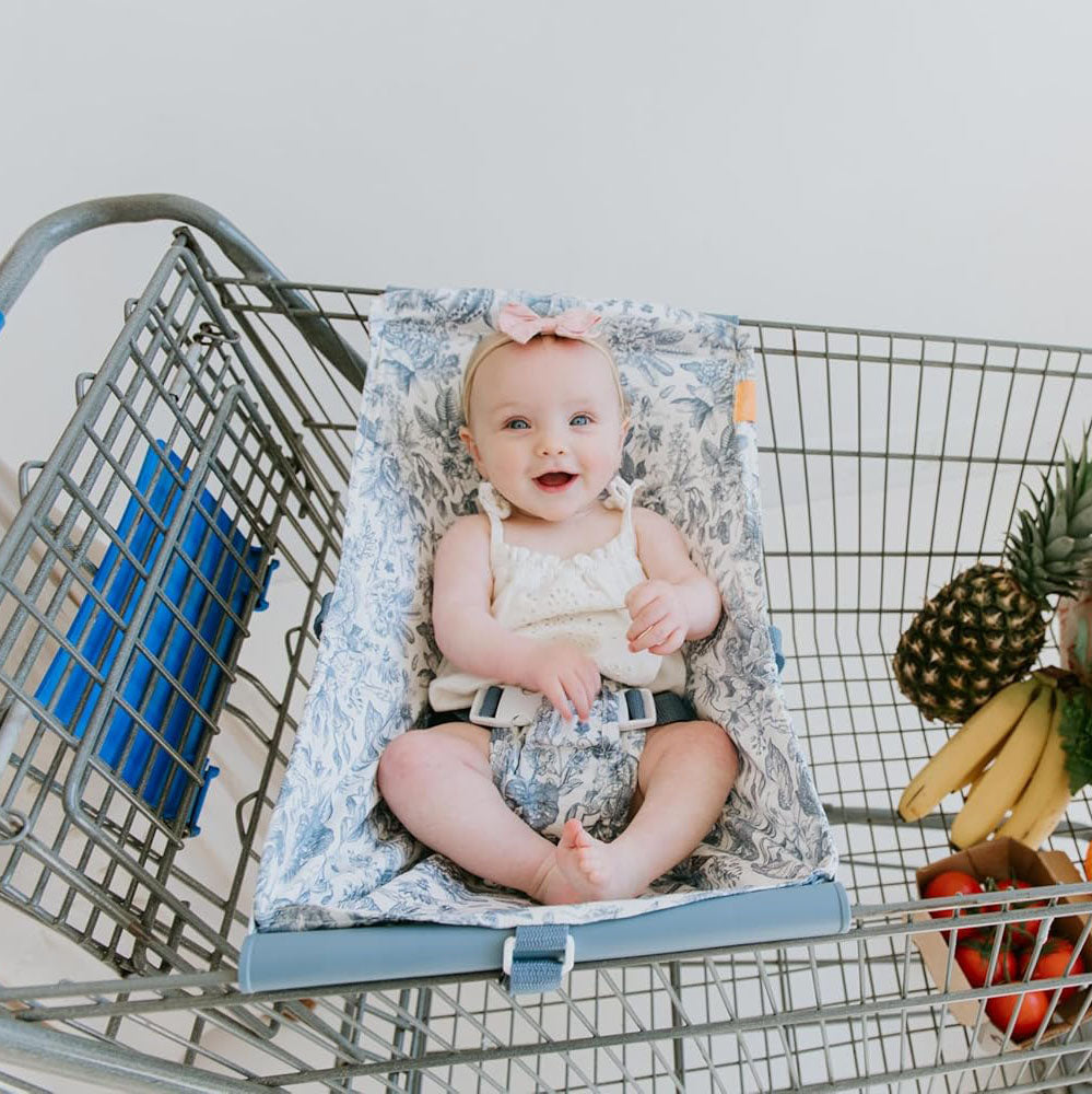 Baby Shopping Cart Hammock - Baby Seat for Shopping Carts, Securely Holds Car Seats, Fits Most 4-Wheeled Carts (20-24 Inches Wide)