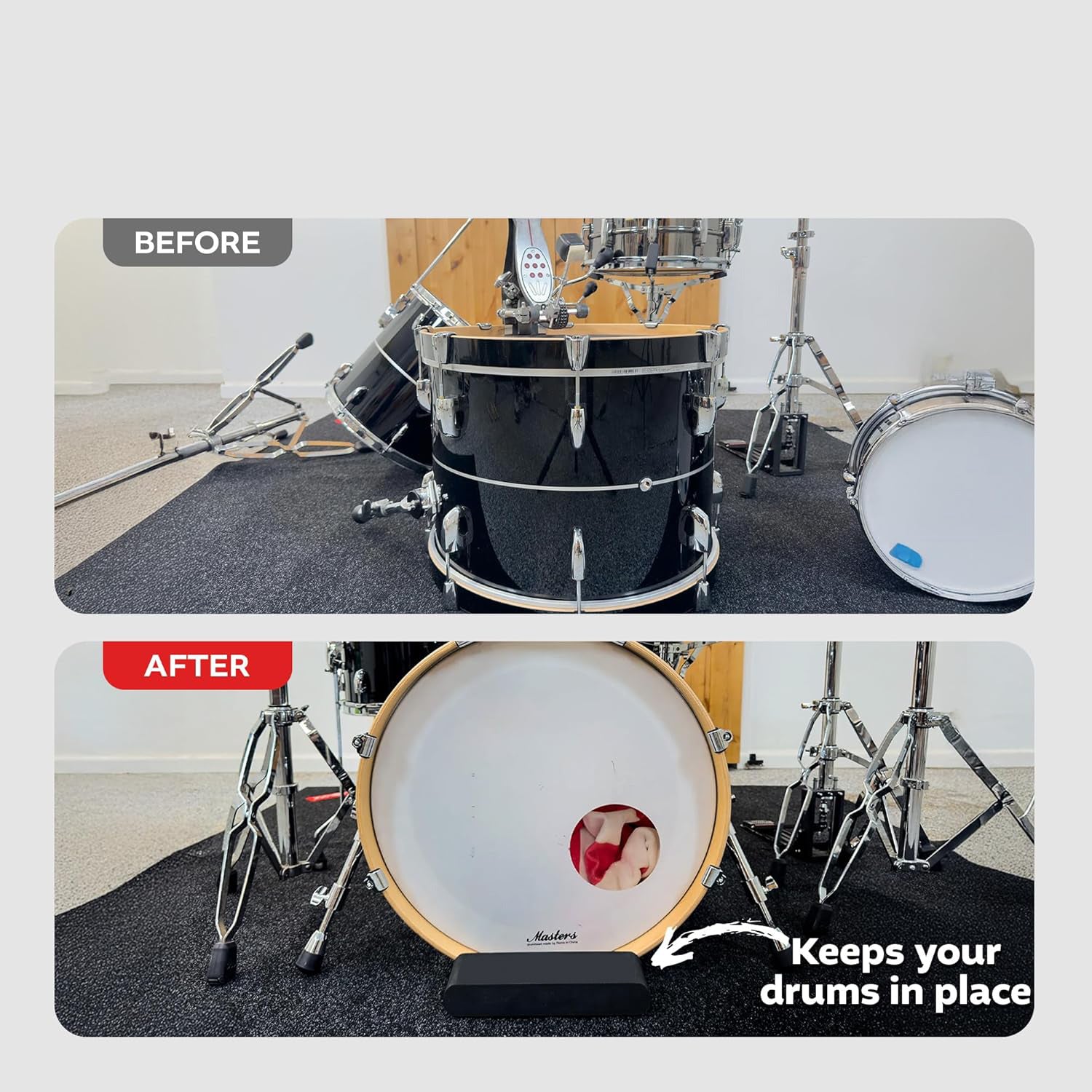 Bass Drum Fixer – The Best Anti-Slip, Anti-Move Drum Stopper Worldwide
