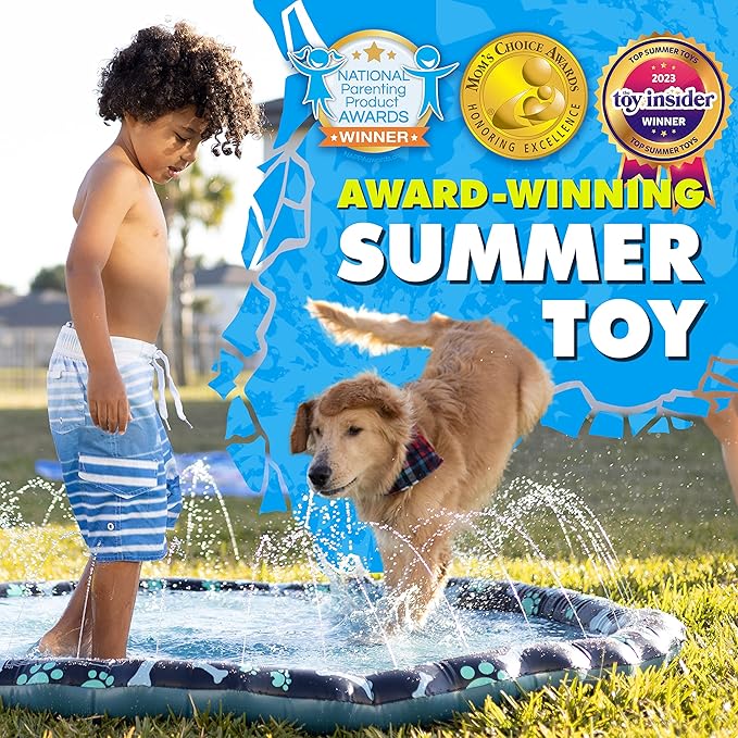 Splash Sprinkler Mat – Outdoor Water Play Pad for Kids & Dogs Summer Fun