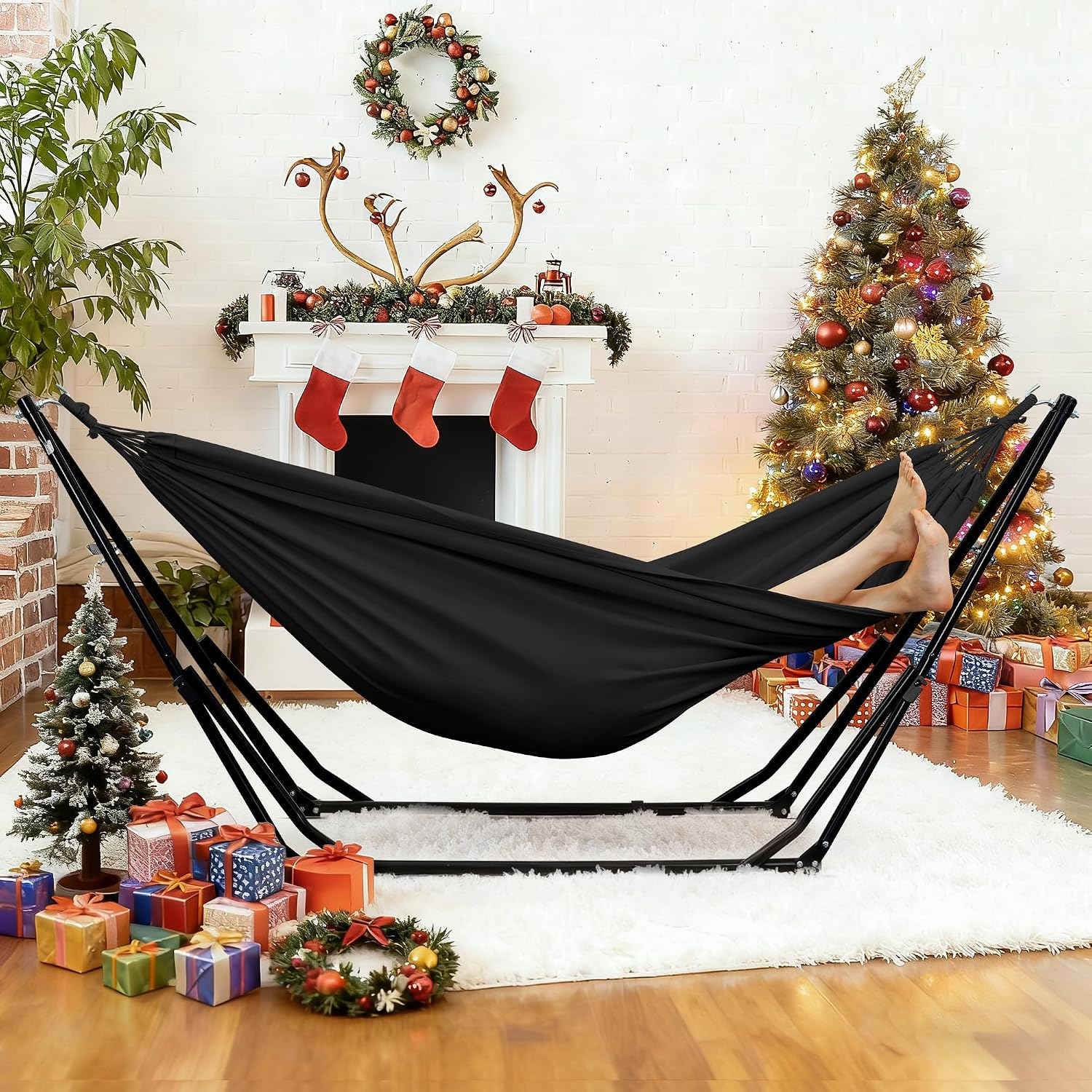 Hammock chair and stand setup
