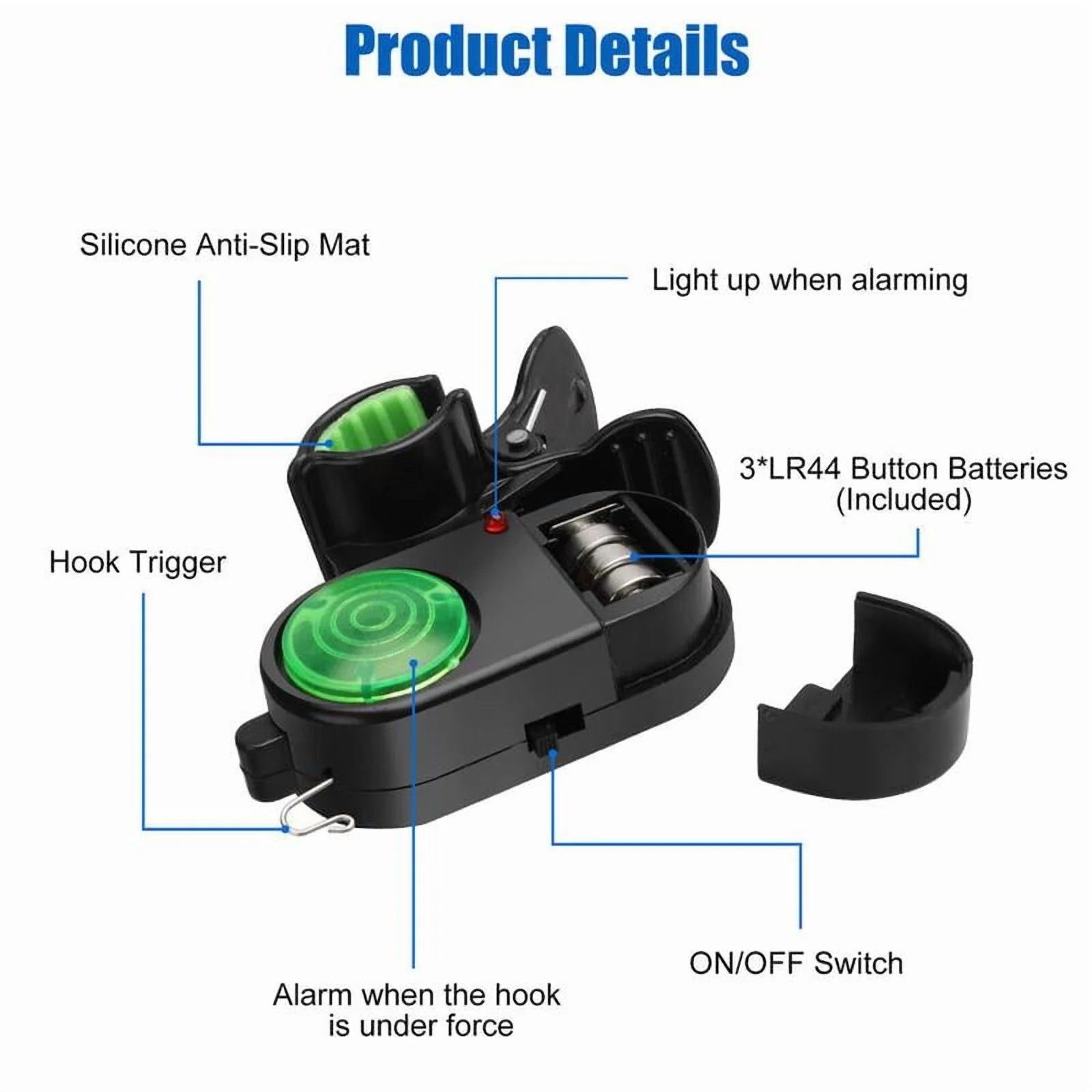 4pc Waterproof Electronic Fishing Rod Alarm Bell