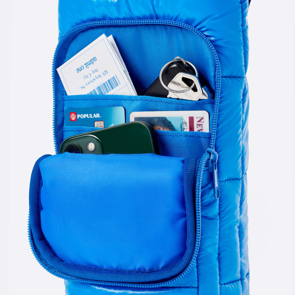 Wine Enthusiast Crossbody Insulated Puffer Wine Carrier