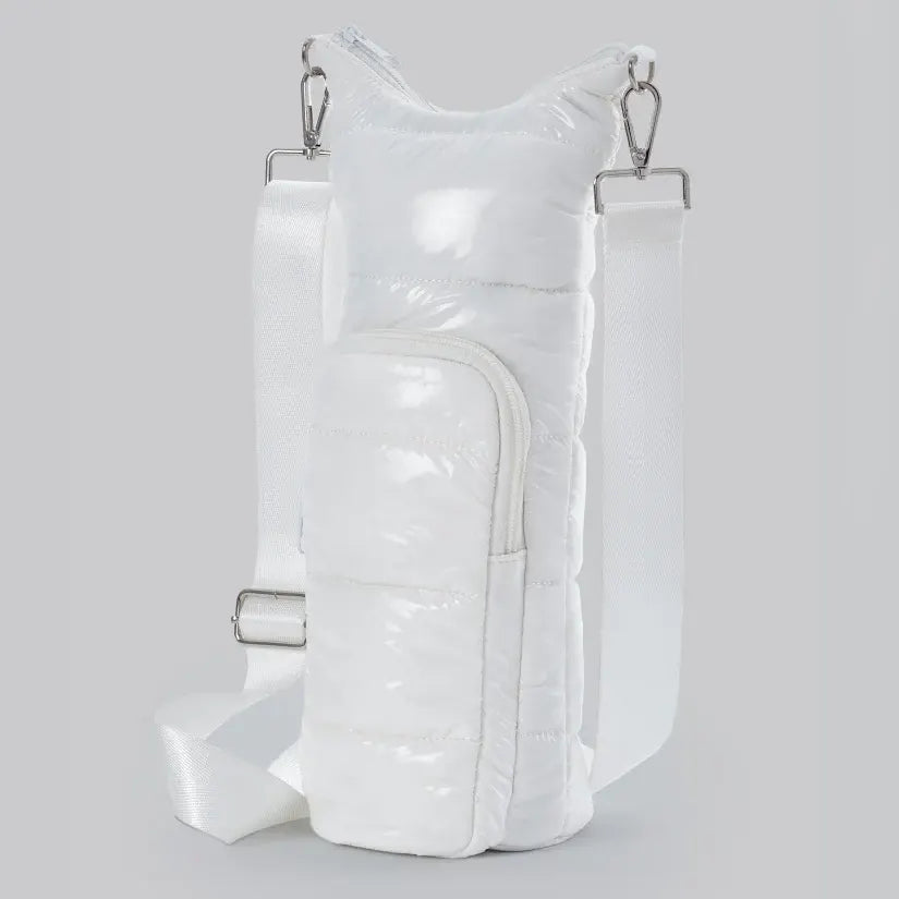 Wine Enthusiast Crossbody Insulated Puffer Wine Carrier