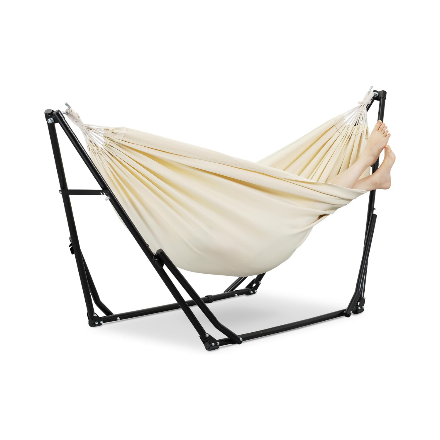 2-in-1 Hammock & Swing Chair – 550 lb Capacity, 3 Heights, Portable