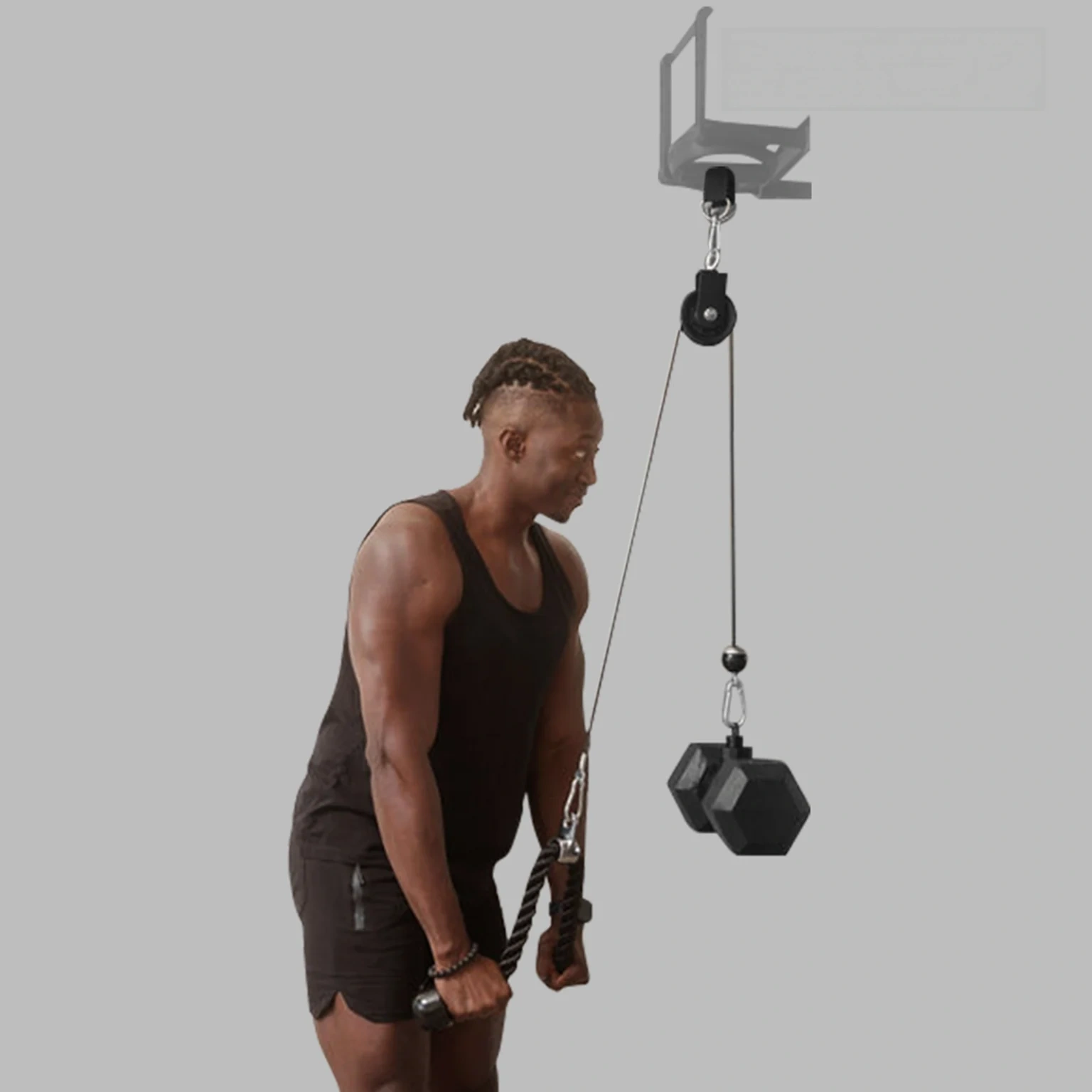 Dumbbell-to-Cable Conversion System – 100 lb Capacity, 70" & 90" Cables