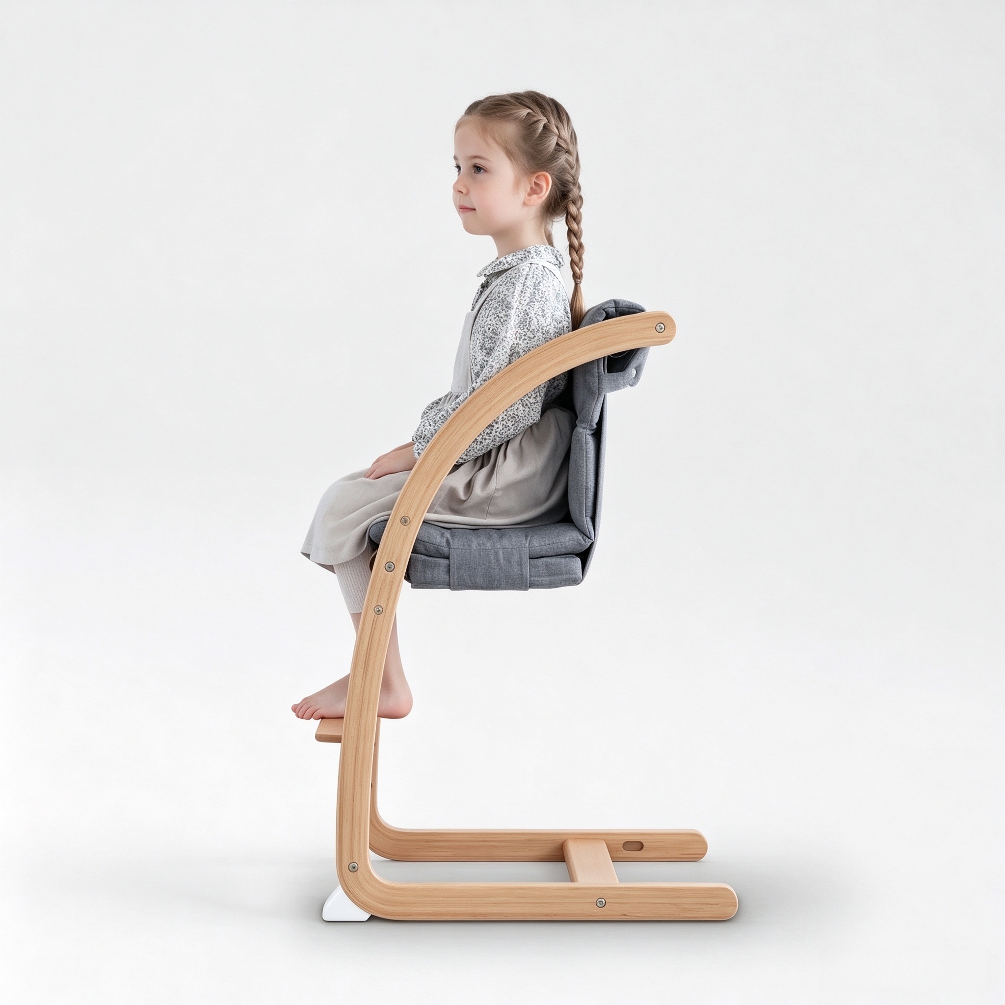 4-in-1 Convertible Wooden Chair – From Cradle to Adult, Solid Beech Wood, 90kg Capacity