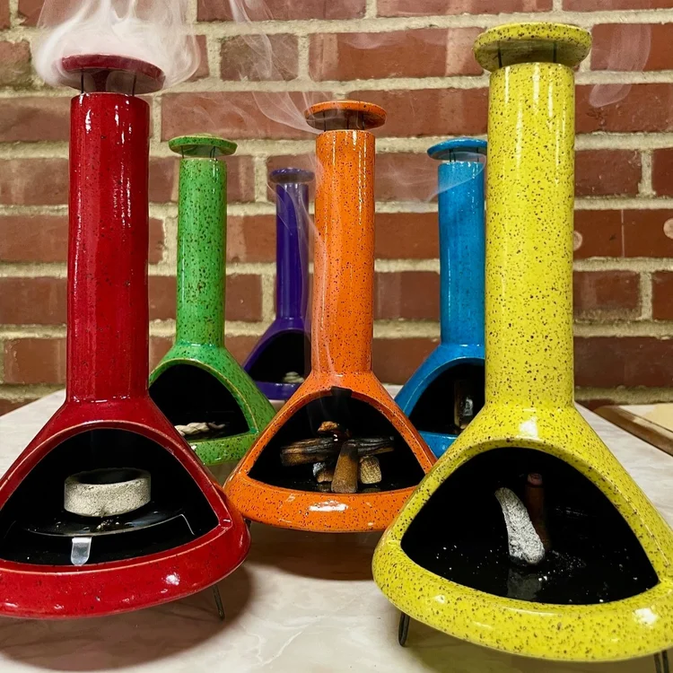 Mini Ceramic Fireplace Incense Burner – Retro Home Decor & Aromatherapy Accent Piece