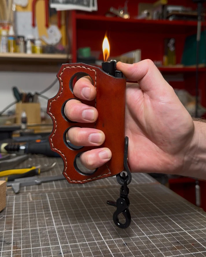 Handmade Leather Lighter Cover – Vintage Protective Case with Personalized Style
