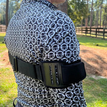 Equestrian position reminder, adjustable flexible posture reminder