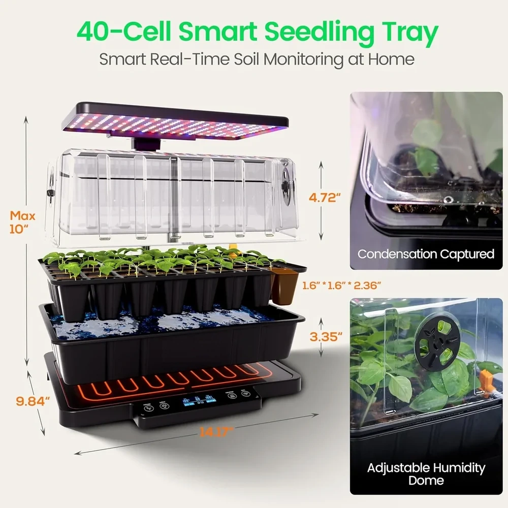 Full Spectrum Indoor Grow System – Smart Control & Heated Base