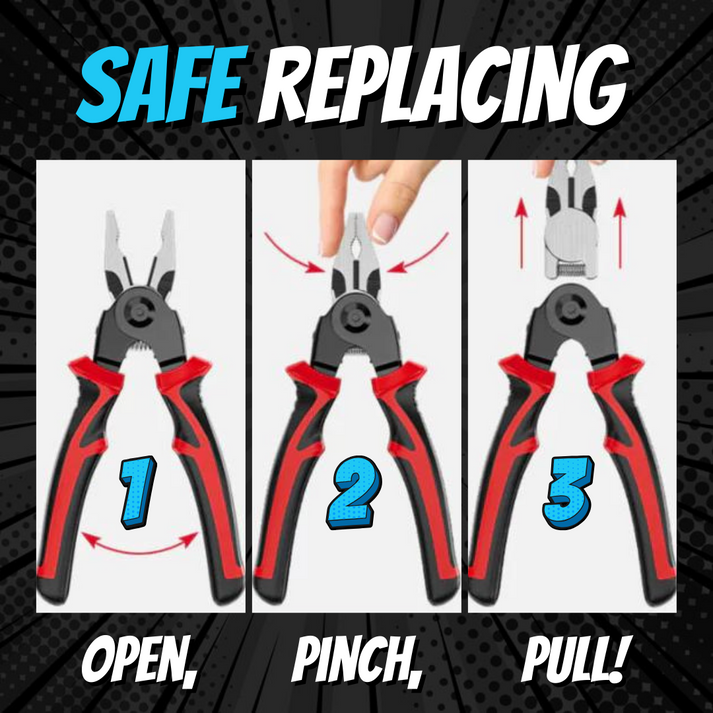 5-in-1 Interchangeable Head Pliers Set – One Tool, Endless Possibilities