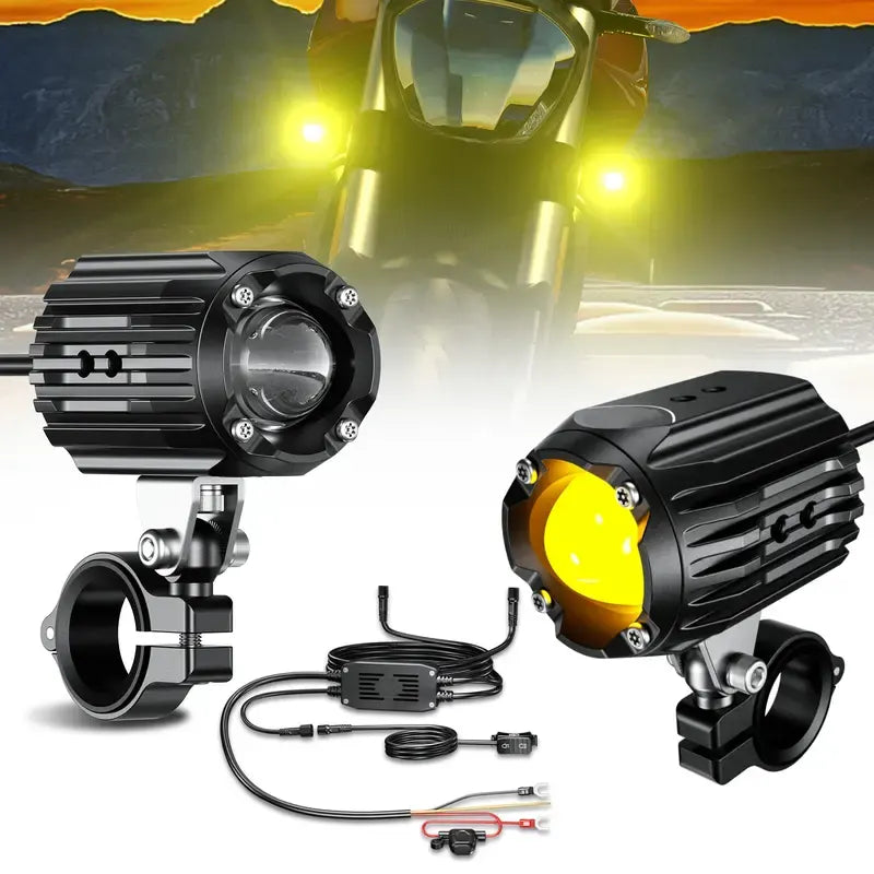 Motorcycle LED Auxiliary Light – 60W Driving Spotlights