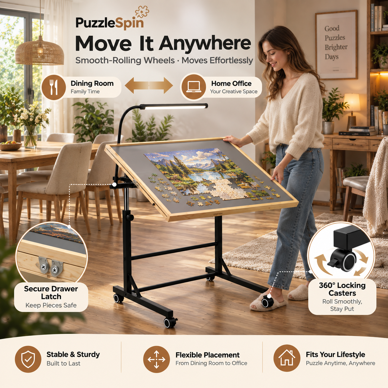 PuzzleSpin 1500 Rotating Puzzle Table