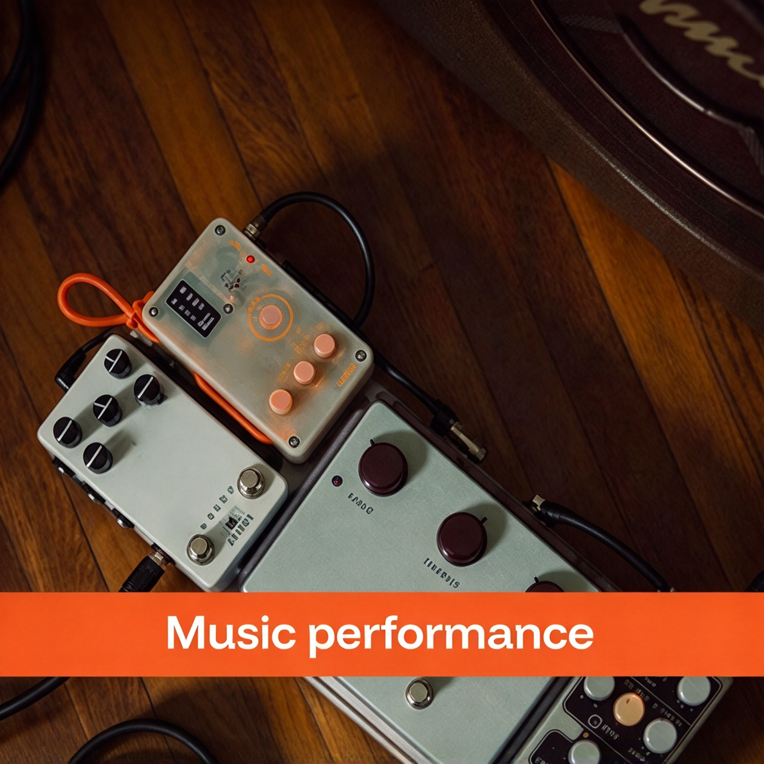 Audio device with guitar pedals