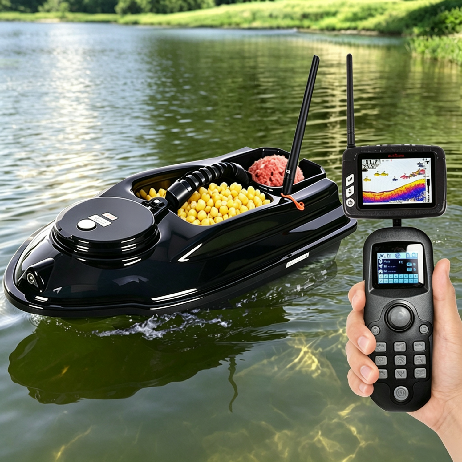 GPS Fishing Bait Boat – Auto Return, Remote Control