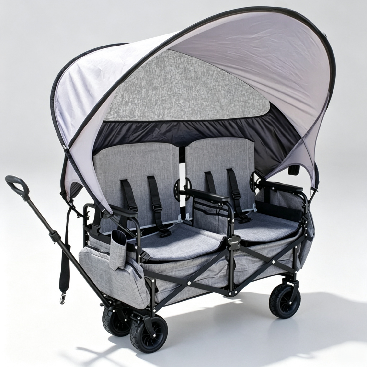 3-in-1 Wagon with Seats, Canopy & Storage