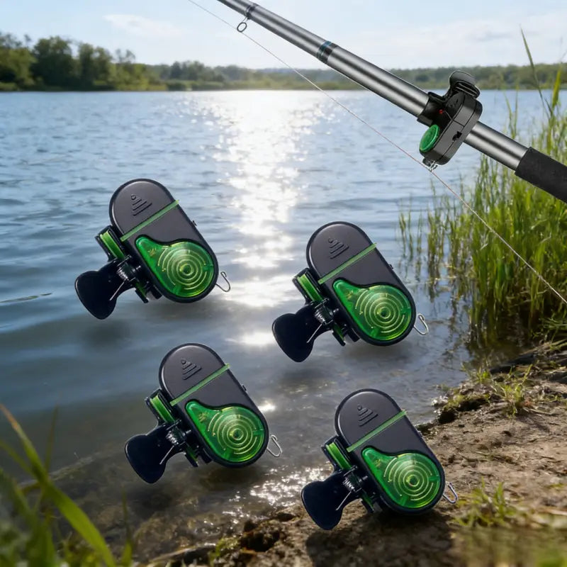 4pc Waterproof Electronic Fishing Rod Alarm Bell
