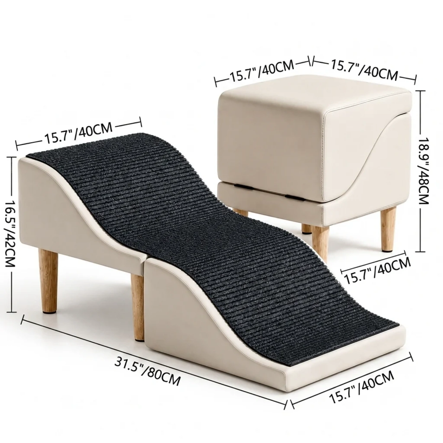 Indoor Pet Ramp – 2-in-1 Convertible Ramp & Footrest