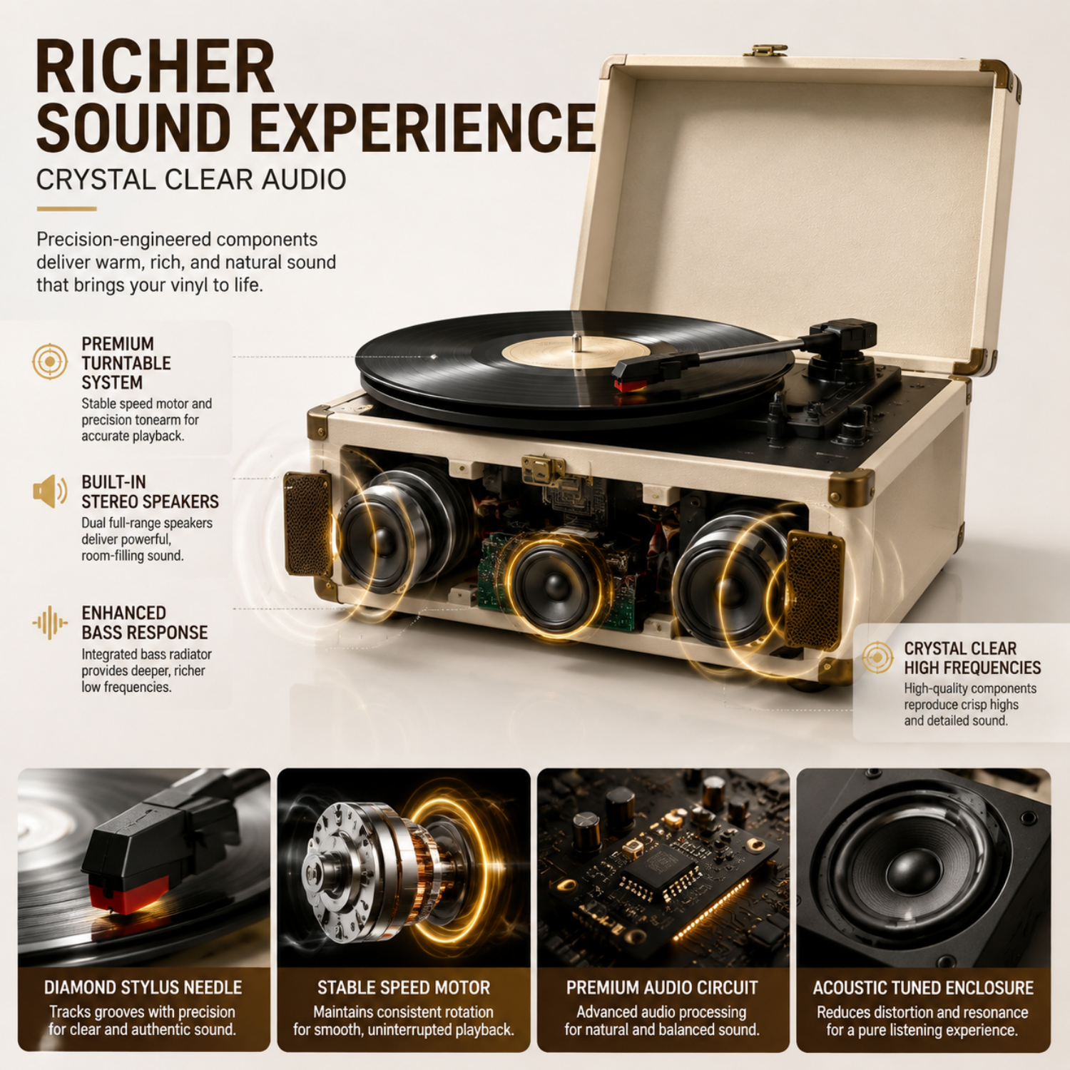 Portable Record Player – Retro Design with Modern Sound