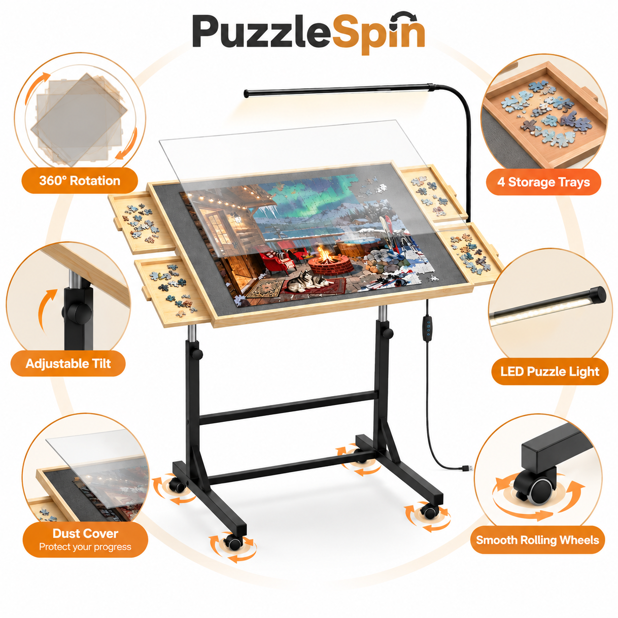 PuzzleSpin 1500 Rotating Puzzle Table