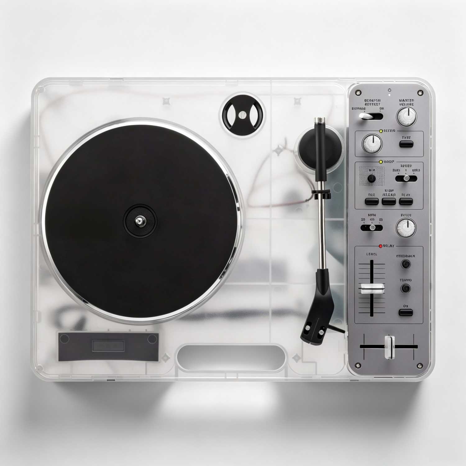Portable Vinyl Turntable with a Stunning Transparent Design