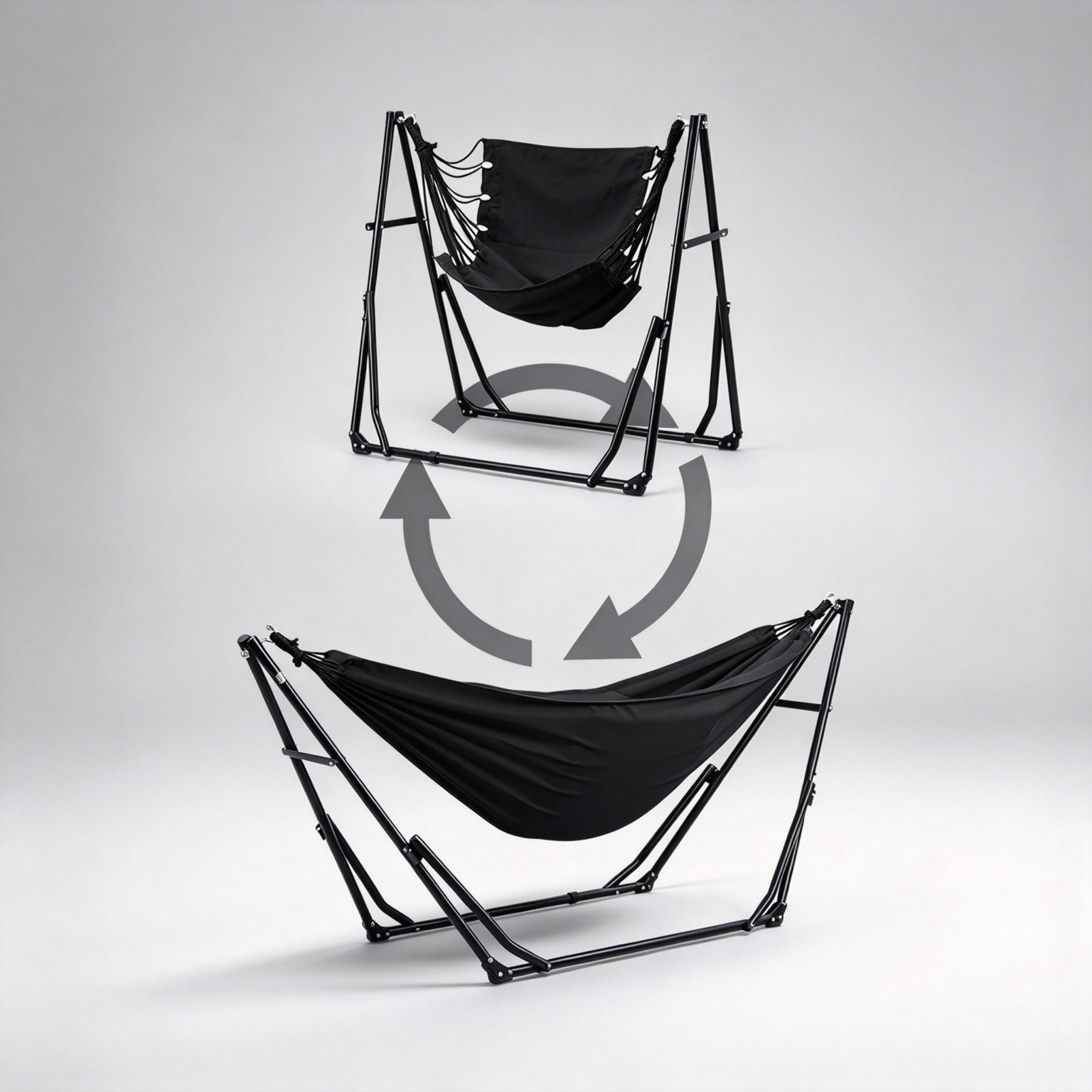 2-in-1 Hammock & Swing Chair – 550 lb Capacity, 3 Heights, Portable