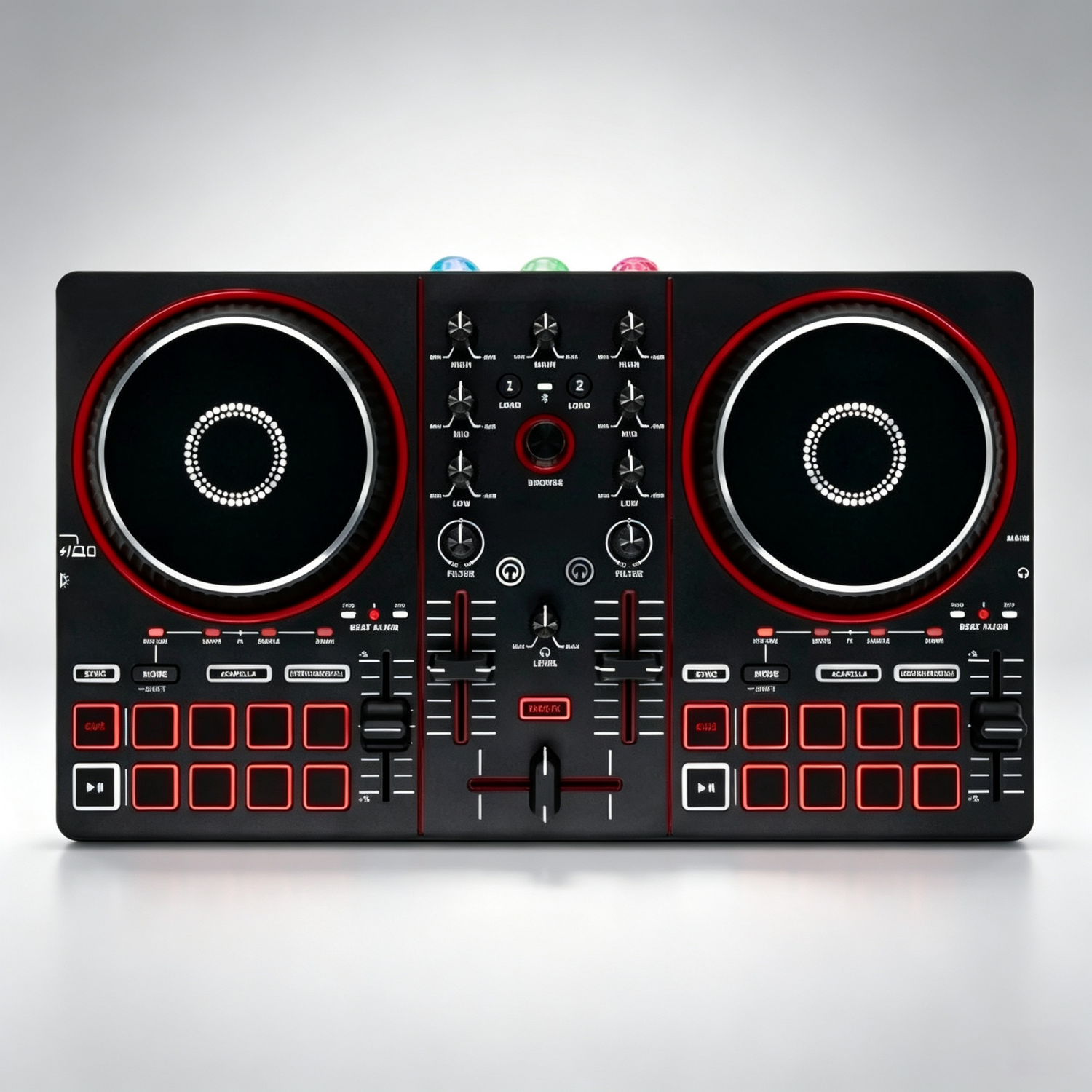 Portable DJ Controller – Beginner-Friendly with Party Lights