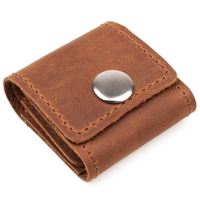 2-in-1 Classic Guitar Strap & Pick Holder – Genuine Leather Adjustable Strap with Pick Case