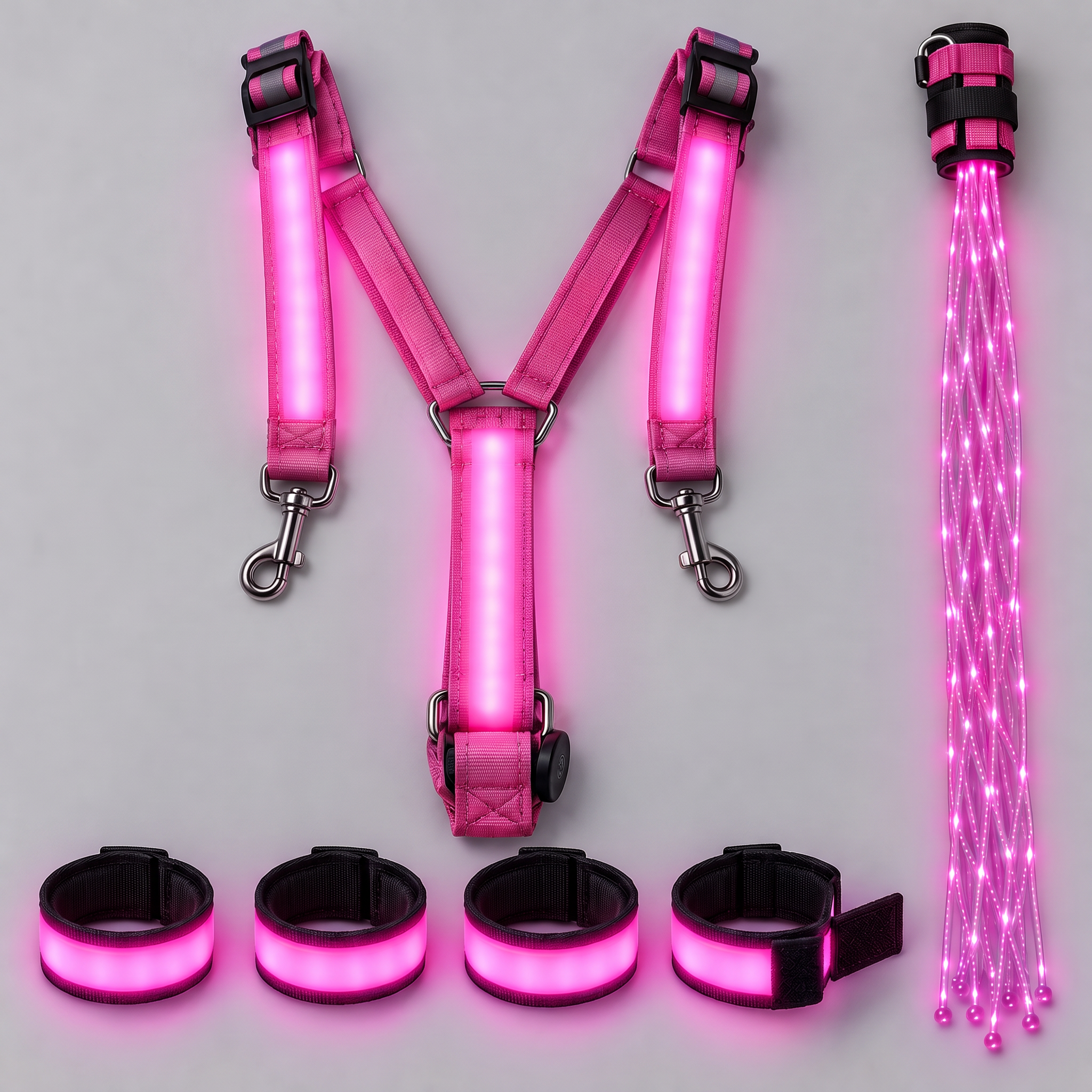 Full Glow Kit for Horses – LED Visibility Set, 70-Hour Battery, Adjustable Fit