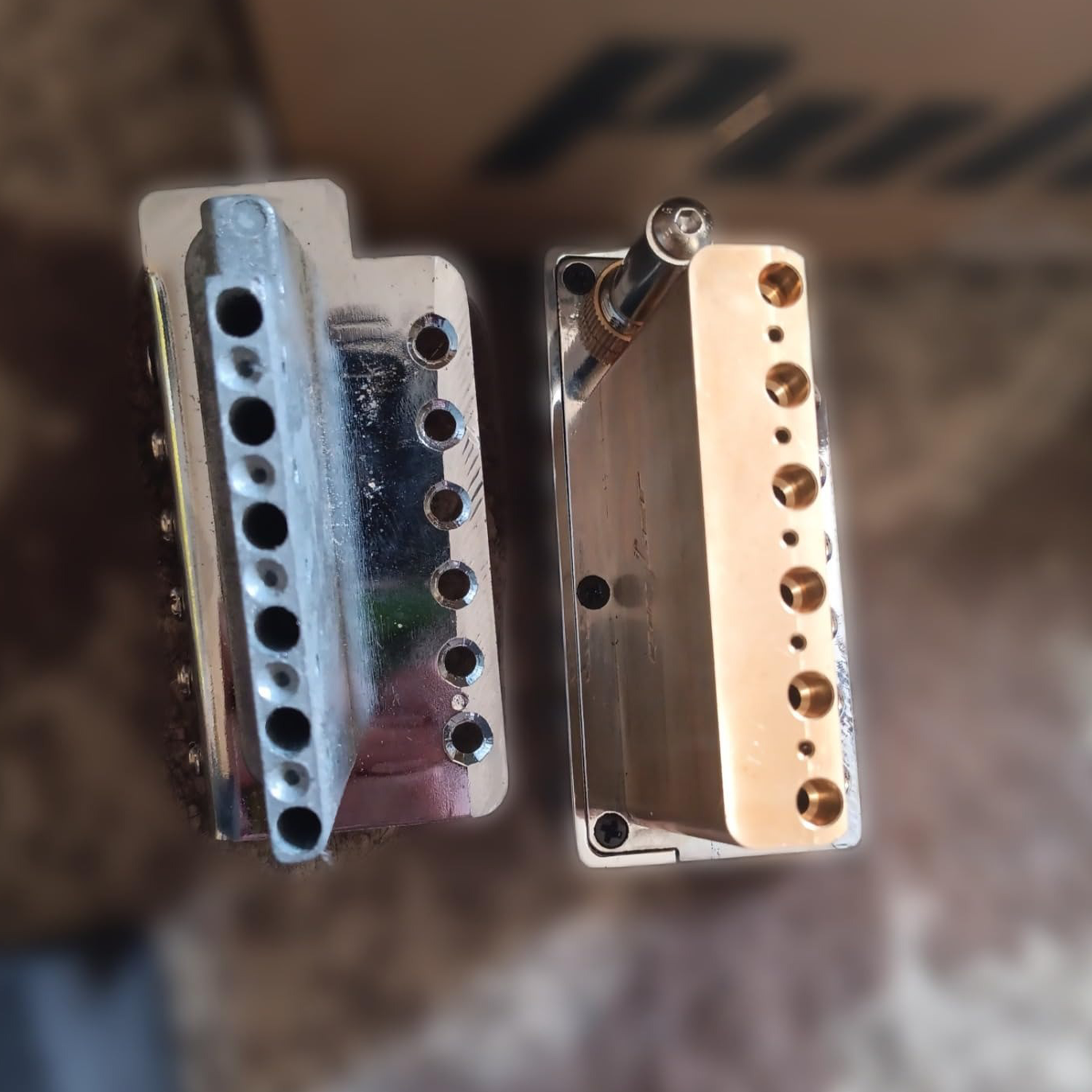 Plug-in guitar tremolo bridge