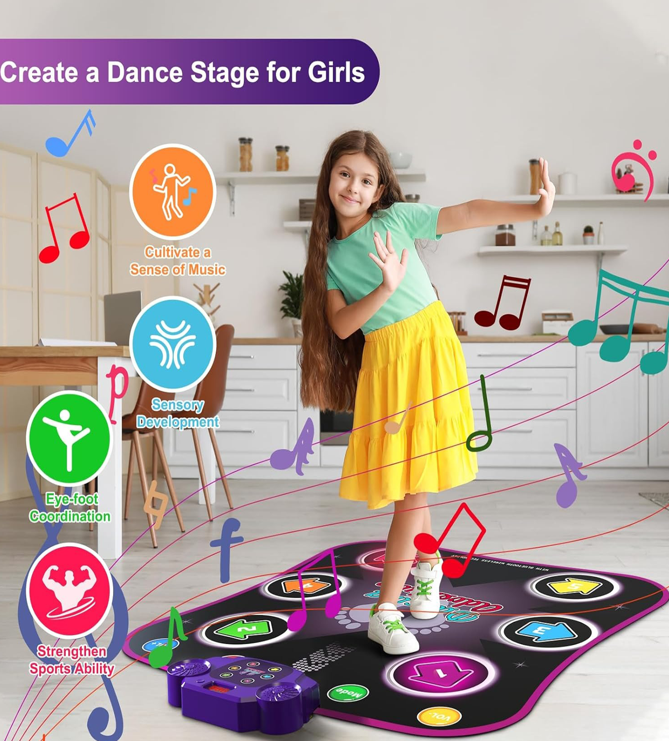 Electronic dance mat toy