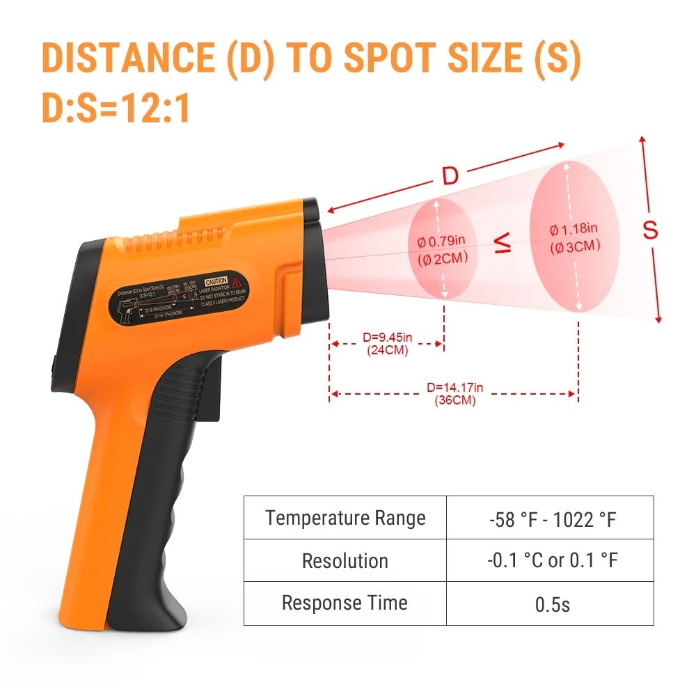 LCD Digital Infrared Thermometer with Gun-Type Temperature Measurement