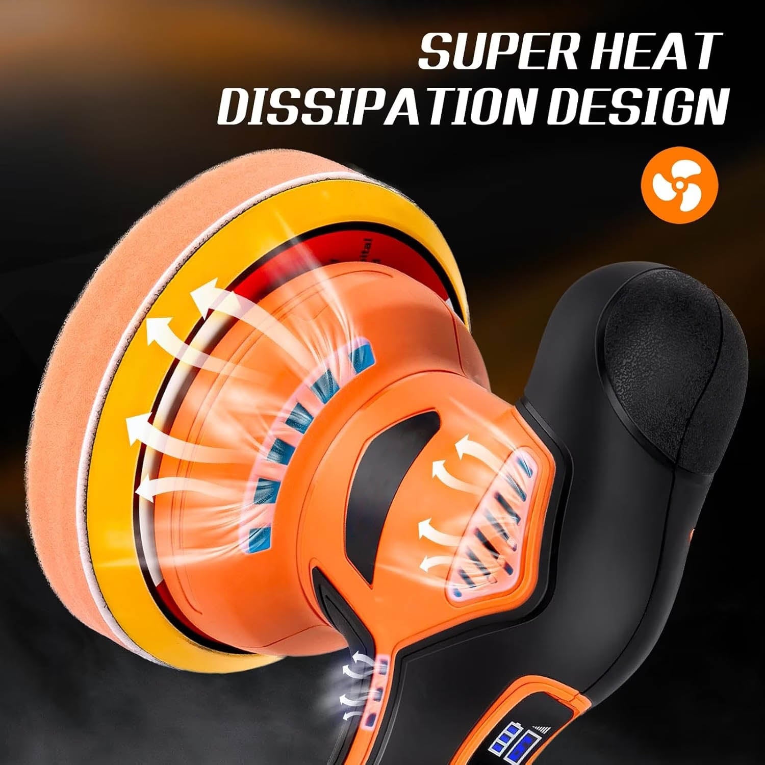 Cordless Car Buffer Polisher – 21V 2×4.0Ah Batteries