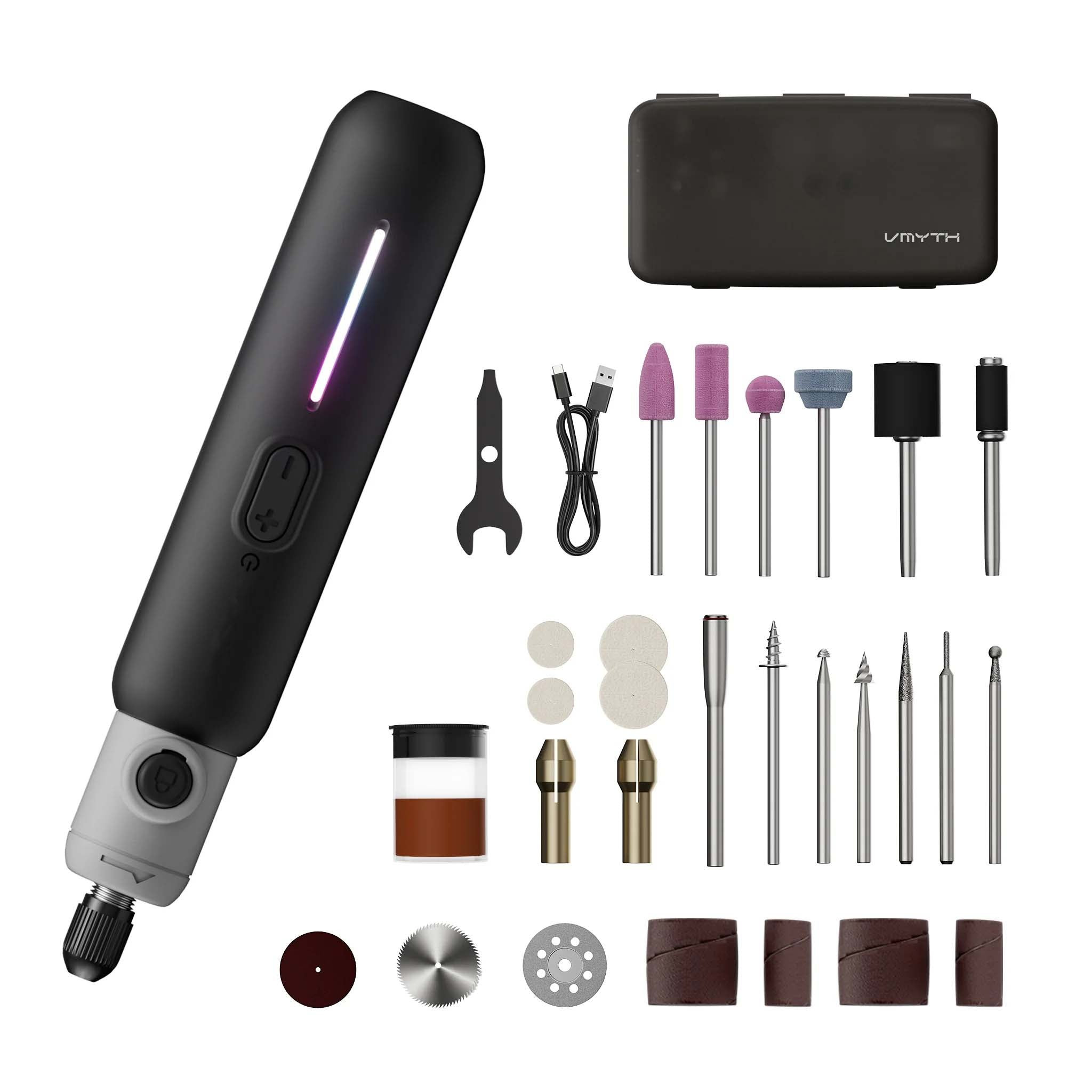 Precision rotary tools for machining and maintenance, engraving pens