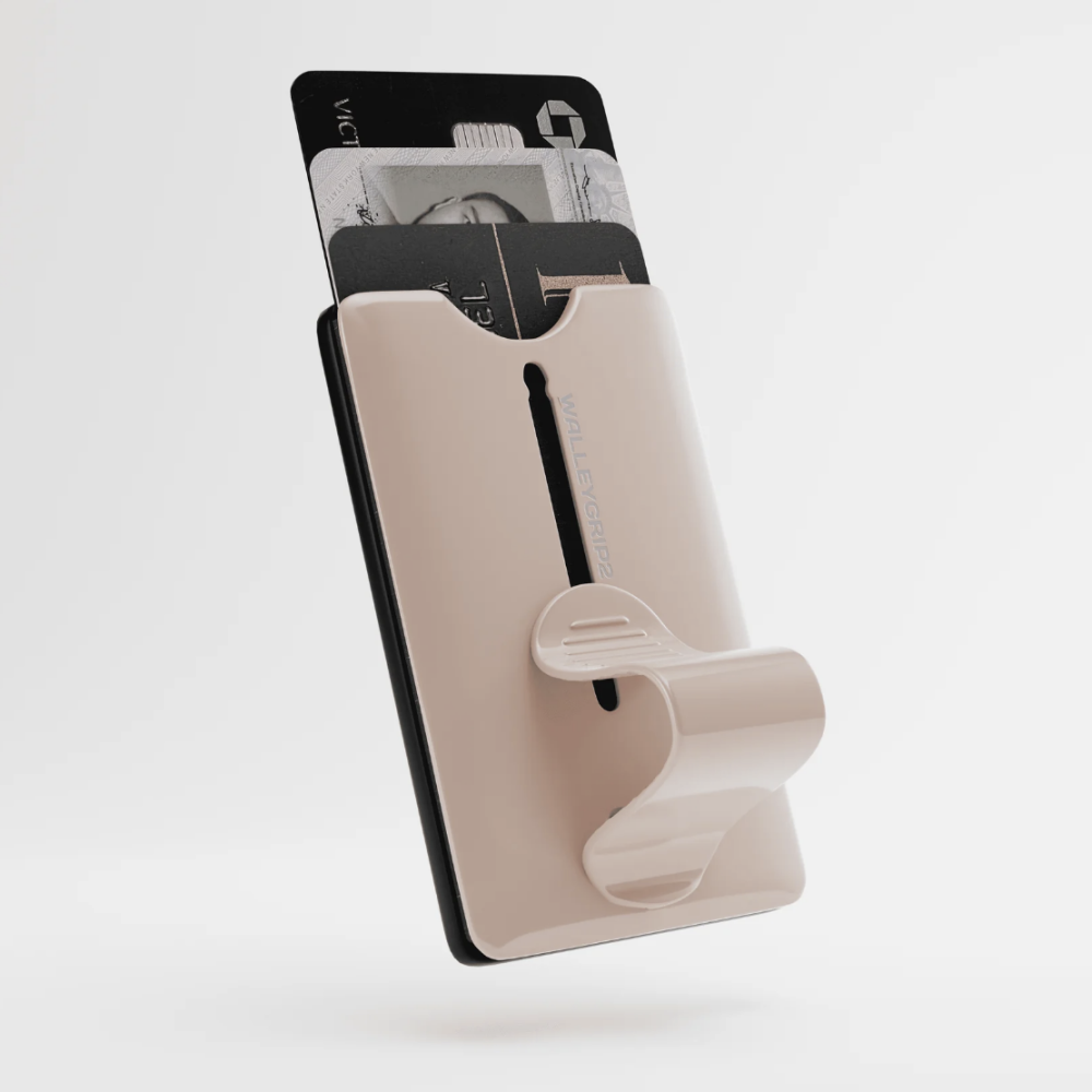 3-in-1 Phone Wallet Grip – Slim Card Holder, Finger Strap & Hands-Free Stand