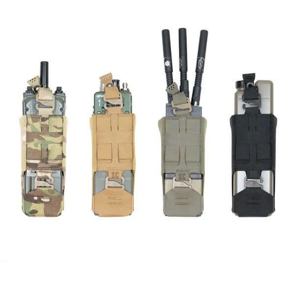 Low Profile Tactical Radio Pouch – Secure Side Mount Communication Holder for Plate Carriers